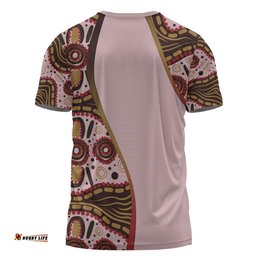 Amazing Aussie Australia Aboriginal Custom T-shirt - Aboriginal Inspired With Pink Background T-shirt