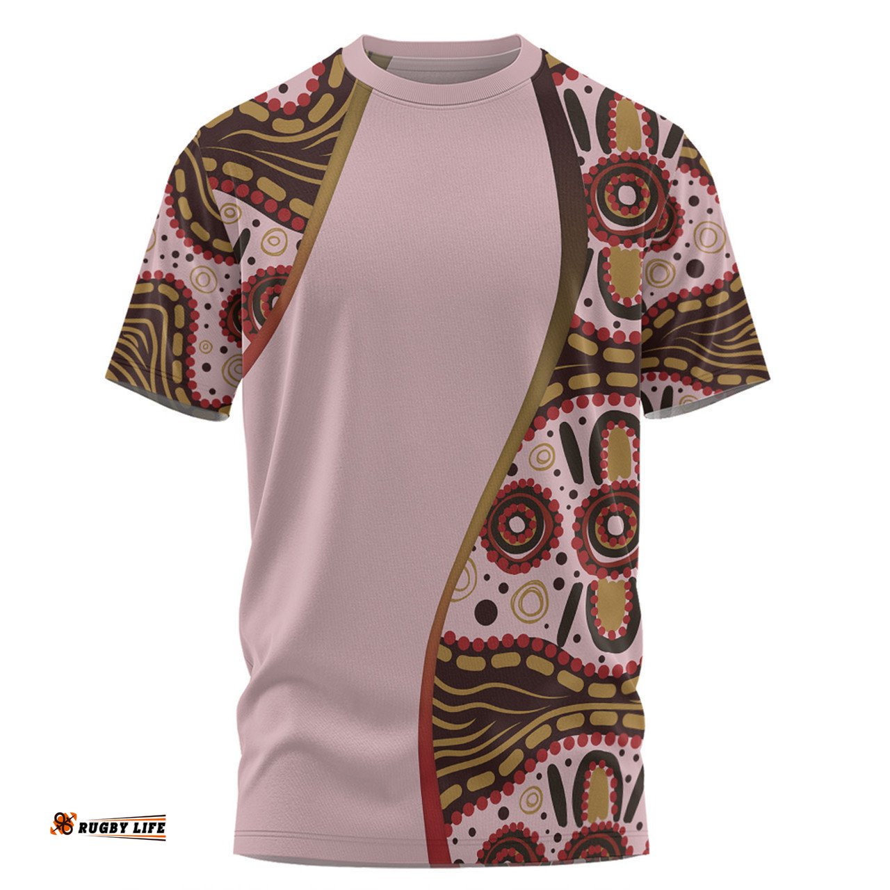 Amazing Aussie Australia Aboriginal Custom T-shirt - Aboriginal Inspired With Pink Background T-shirt