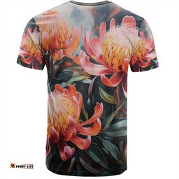 Amazing Aussie Australia Waratah T-shirt - Waratah Oil Painting Abstract Ver2 T-shirt