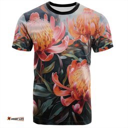 Amazing Aussie Australia Waratah T-shirt - Waratah Oil Painting Abstract Ver2 T-shirt