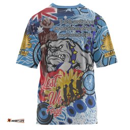 Amazing Aussie Australia Anzac T-shirt - Lest We Forget Australian and New Zealand Army Corps Aboriginal Inspired Patterns