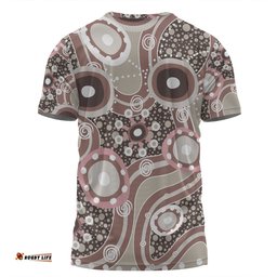 Amazing Aussie Australia Aboriginal T-shirt - Brown Aboriginal Dot Art Inspired T-shirt