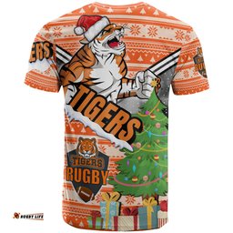 Amazing Aussie Wests Tigers T-shirt - Custom Christmas Tree Wests Tigers Ball T-shirt