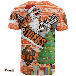 Amazing Aussie Wests Tigers T-shirt - Custom Christmas Tree Wests Tigers Ball T-shirt