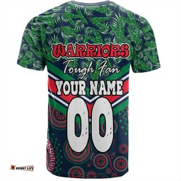 Amazing Aussie New Zealand Warriors Sport T-Shirt - Tropical Patterns And Dot Painting Eat Sleep Rugby Repeat