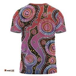 Amazing Aussie Australia Aboriginal T-shirt - Aboriginal Background Featuring Dot Design T-shirt