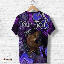 custom personalised australian astrology t shirt pisces platypus zodiac aboriginal vibes purple