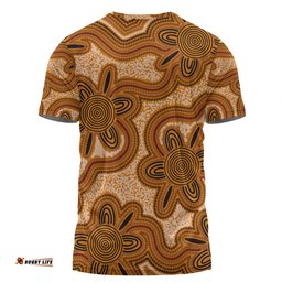 Amazing Aussie Australia Aboriginal T-shirt - Aboriginal Art Background Connection Concept T-shirt