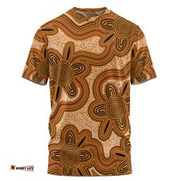 Amazing Aussie Australia Aboriginal T-shirt - Aboriginal Art Background Connection Concept T-shirt