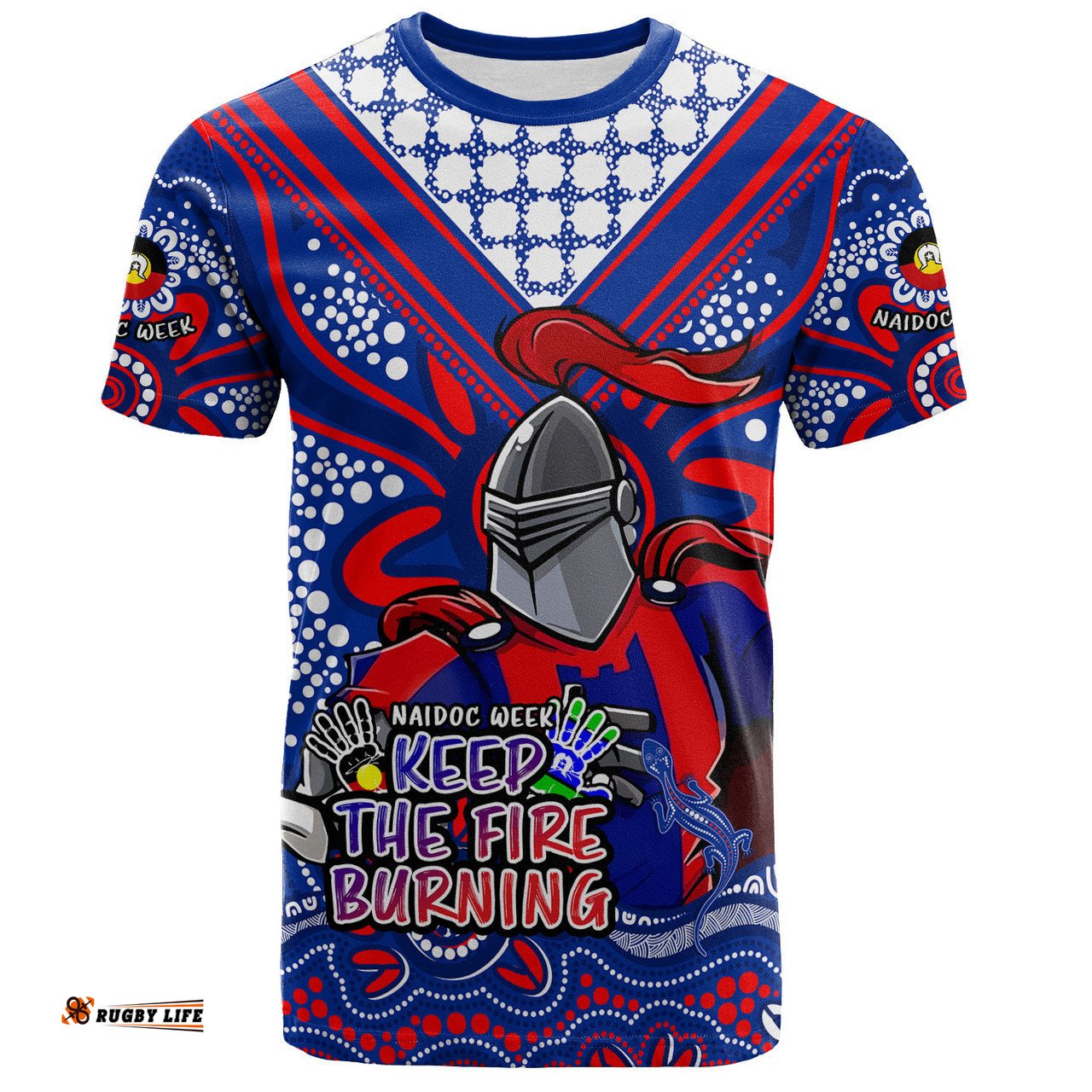 Amazing Aussie Newcastle Knights T-Shirt Aboriginal Inspired Naidoc Week Custom For Die Hard Fan Supporters