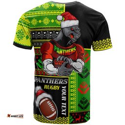 panthers rugby t shirt custom christmas snowflakes panthers mascot t shirt