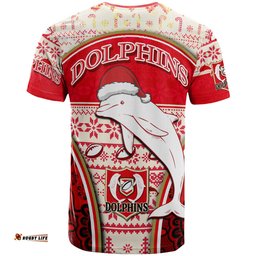 Amazing Aussie Redcliffe Dolphins T-shirt - Custom Christmas Redcliffe Dolphins Mascot T-shirt