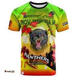 panthers rugby t shirt custom panthers remembrance day lest we forget poppies t shirt