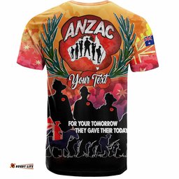Amazing Aussie Australia  Anzac Custom T-shirt - Anzac day For Your Tomorrow They Gave Their Today With Poppies And Flag Style T-shirt