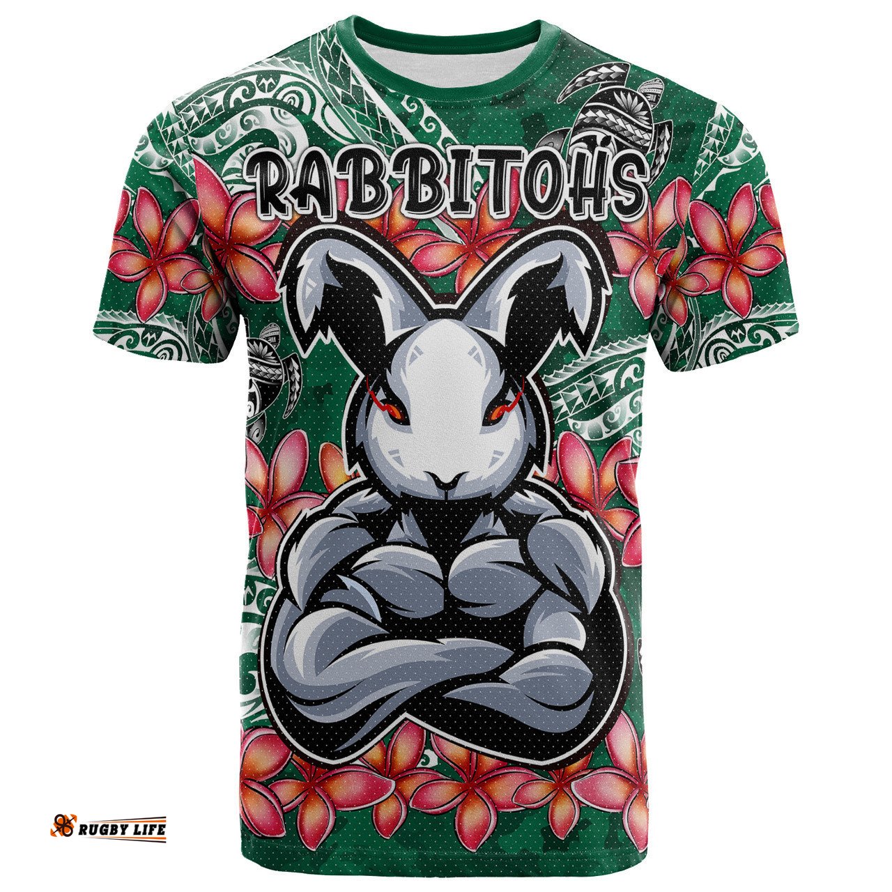 Amazing Aussie South Sydney Rabbitohs T-shirt - Custom Polynesian Super South Sydney Rabbitohs T-shirt