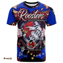 roosters rugby t shirt custom personalised roosters easts to the championship aboriginal player and number t shirt