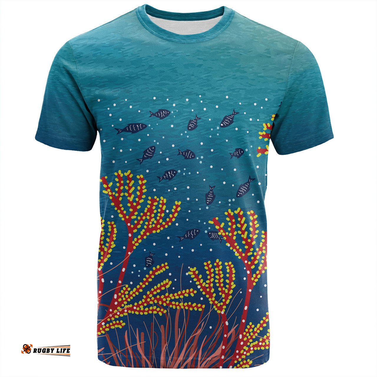 Amazing Aussie Australia Aboriginal T-shirt - Underwater Aboriginal Art Inspired T-shirt