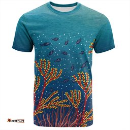 Amazing Aussie Australia Aboriginal T-shirt - Underwater Aboriginal Art Inspired T-shirt