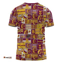 Amazing Aussie Brisbane Broncos T-Shirt - Team Of Us Die Hard Fan Supporters Comic Style
