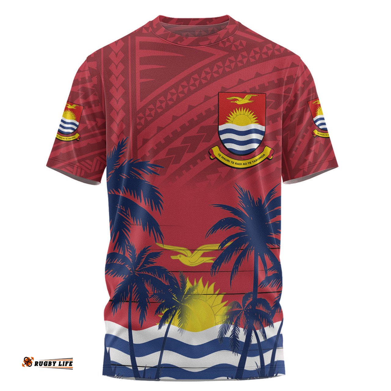 Amazing Aussie Australia  South Sea Islanders T-shirt - Gilbert Islands In Polynesian Pattern With Coconut Trees T-shirt