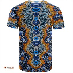 Amazing Aussie Australia Aboriginal T-shirt - Aboriginal Flowers Art T-shirt