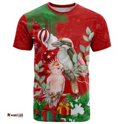 personalised kookaburra lover t shirt australia merry christmas aboriginal red style
