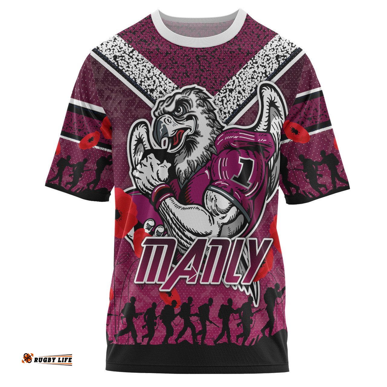 Amazing Aussie Australia Manly T-shirt - Custom Anzac Eagle T-shirt