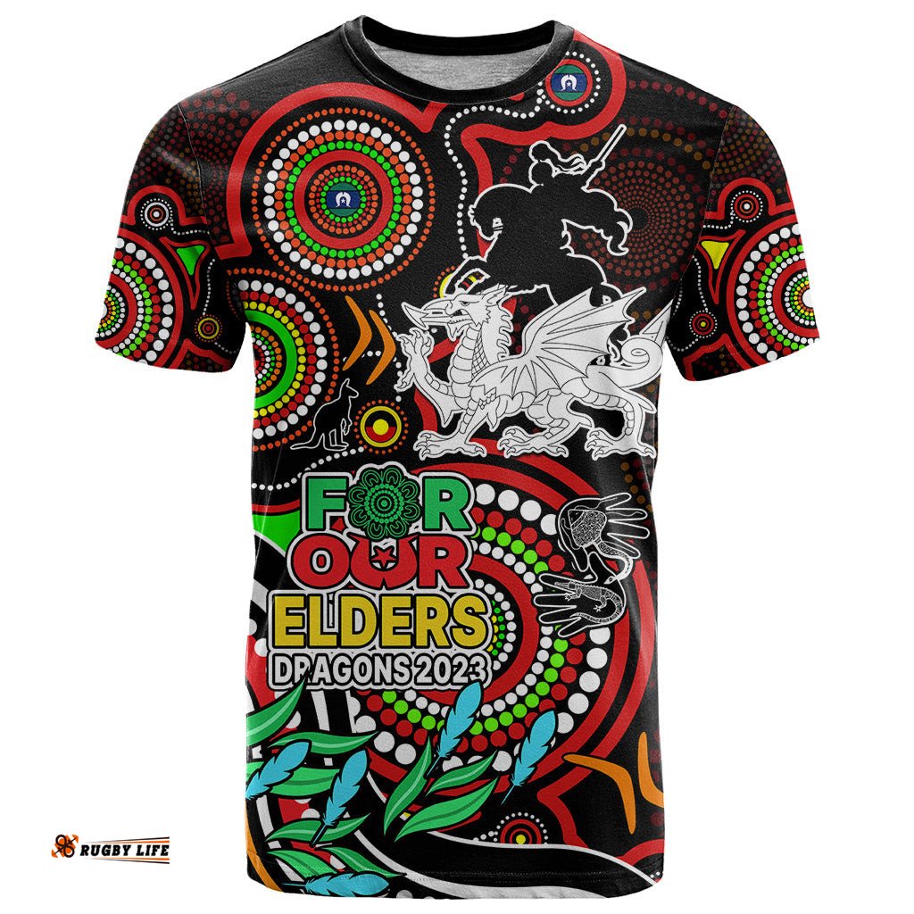dragons rugby aboriginal art t shirt naidoc indigenous tribal