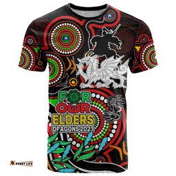 dragons rugby aboriginal art t shirt naidoc indigenous tribal