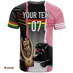 personalised panther rugby nrl premiers t shirt panther pride black pink sporty vibe