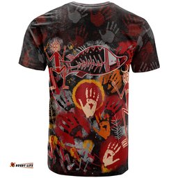 Amazing Aussie Australia Aboriginal Inspired T-Shirt - Indigenous Fish Hand Art