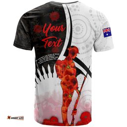 australia anzac day t shirt custom lest we forget poppies soldier blood in my heroes t shirt