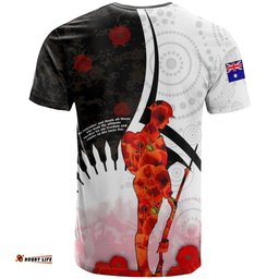 australia anzac day t shirt custom lest we forget poppies soldier blood in my heroes t shirt