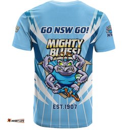 Amazing Aussie New South Wales Blues T-Shirt Custom State Of Origin 2024 Passionate Fan Born To Win Ver 2