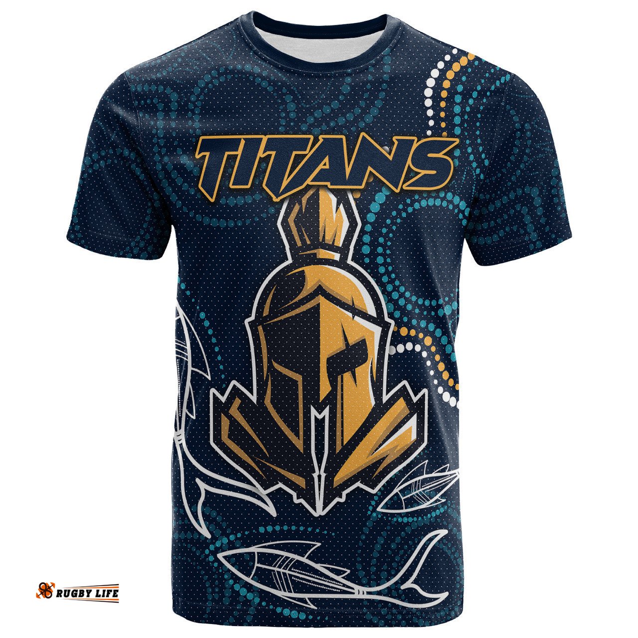 Amazing Aussie Gold Coast Titans T-shirt - Custom Indigenous Gold Coast Titans T-shirt