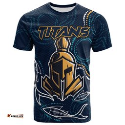 Amazing Aussie Gold Coast Titans T-shirt - Custom Indigenous Gold Coast Titans T-shirt