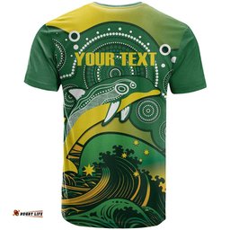 personalised australia swimming t shirt aussie dolphin aboriginal national color