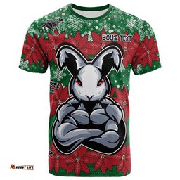 Amazing Aussie Australia Rabbitohs Christmas T-shirt - Custom Indigenous Super Australia Rabbitohs T-shirt