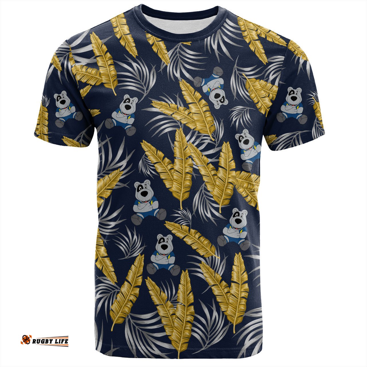 Amazing Aussie North Queensland Cowboys Custom T-Shirt - Tropical Patterns North Queensland Cowboys T-Shirt