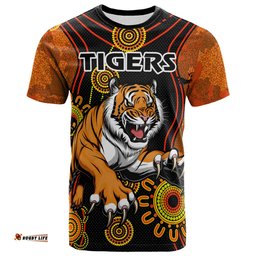 Amazing Aussie Wests Tigers T-shirt - Custom Indigenous Wests Tigers T-shirt