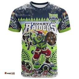Amazing Aussie Canberra Raiders Christmas T-Shirt - Custom Merry Viking Canberra Raiders Christmas Indigenous T-Shirt