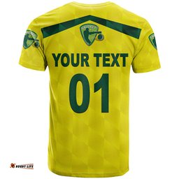 custom personalised australia cricket t shirt aussie unique yellow