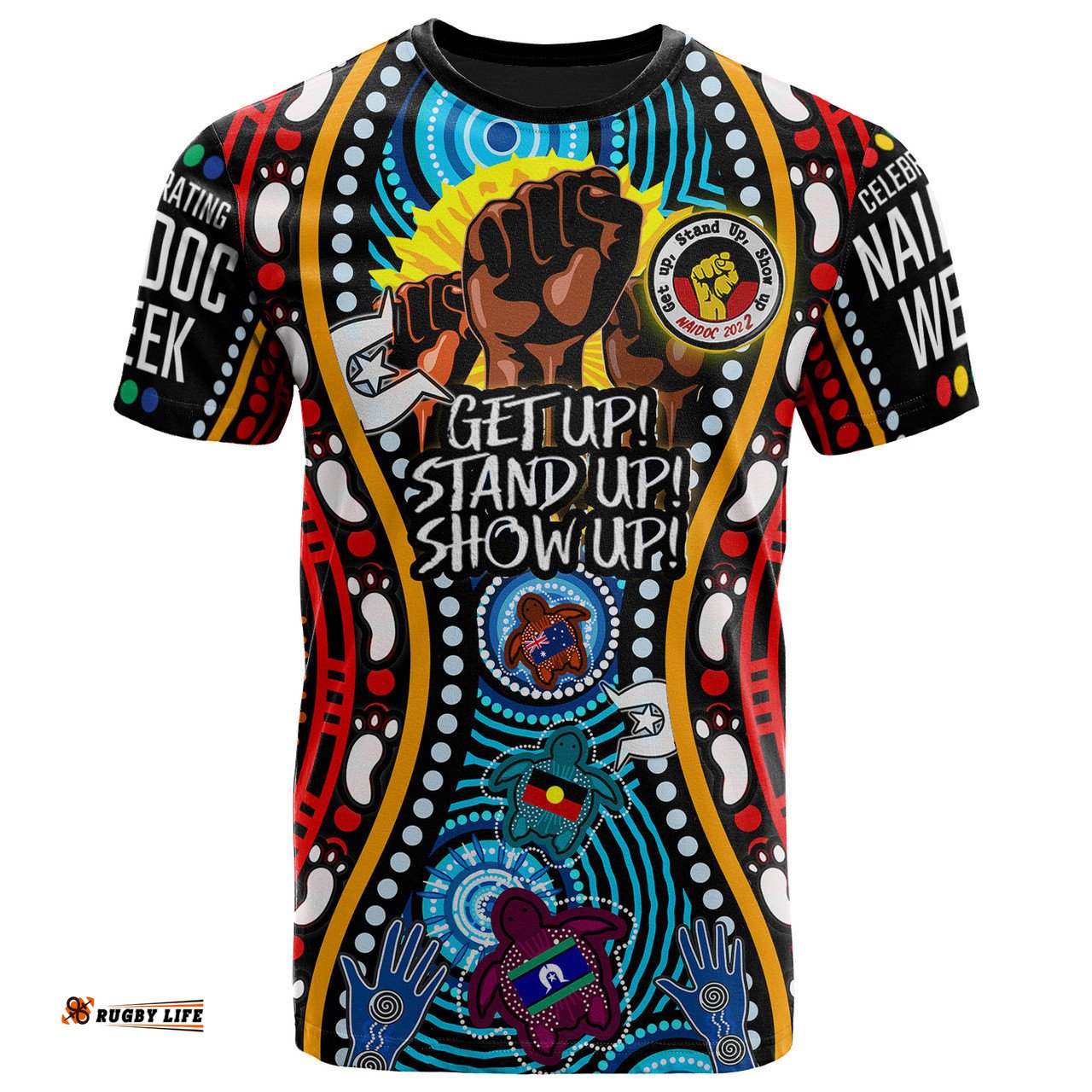 Amazing Aussie Australia Naidoc Week Custom T-shirt - Aboriginal Inspired and Torres Strait Islander Get Up! Stand Up! Show Up!