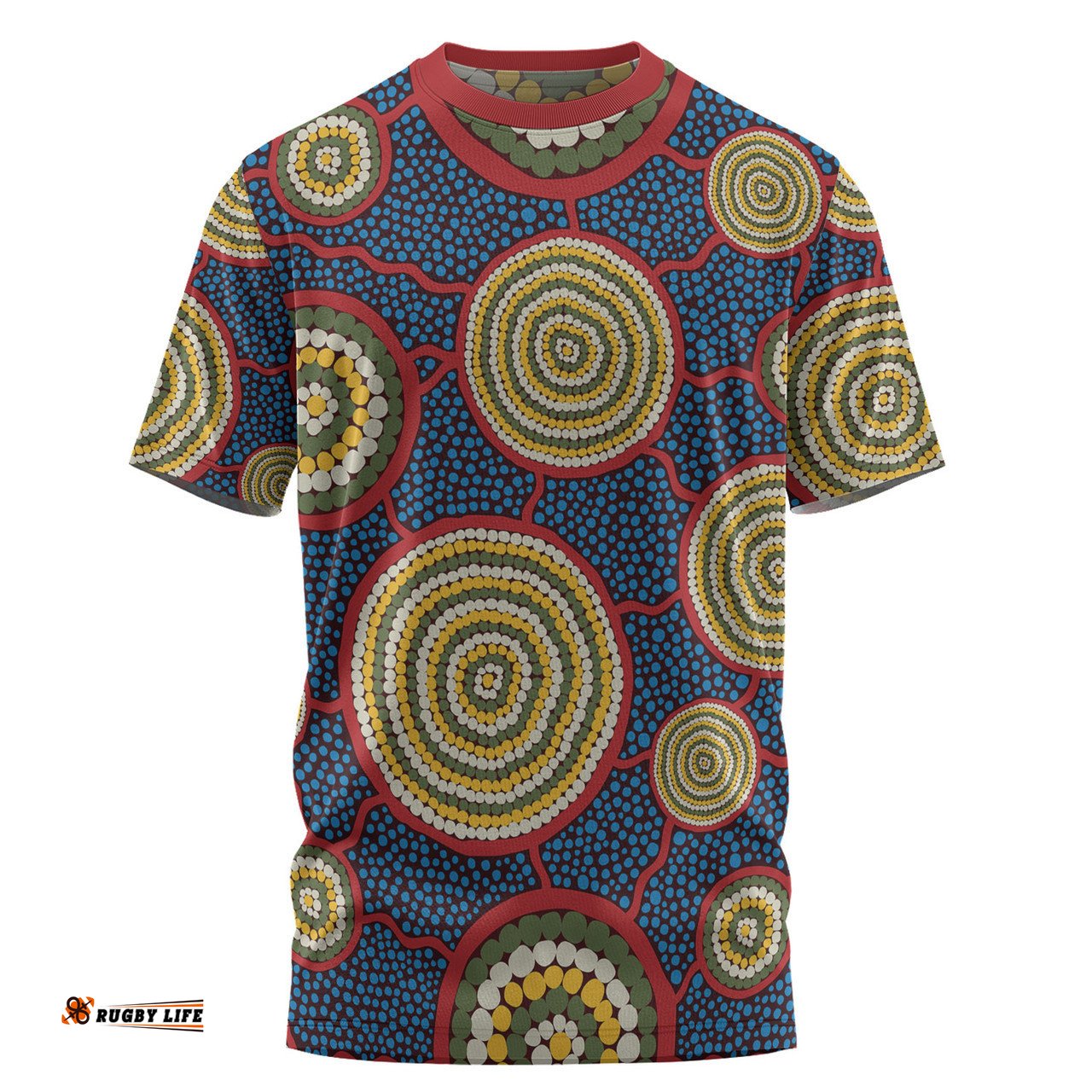 Amazing Aussie Australia Aboriginal T-shirt - Beautiful Indigenous Seamless Pattern Based in Universe with Galaxies Form T-shirt