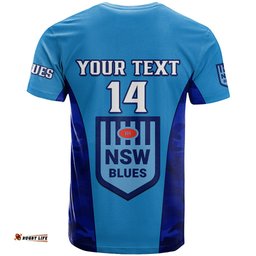 personalised nsw rugby t shirt go blues camouflage sporty style