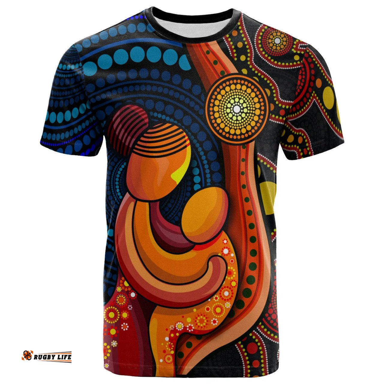 Amazing Aussie Australia T-Shirt - Aboriginal Inspired Mother And Son