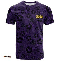 Amazing Aussie Melbourne Storm T-Shirt - Scream With Tropical Patterns