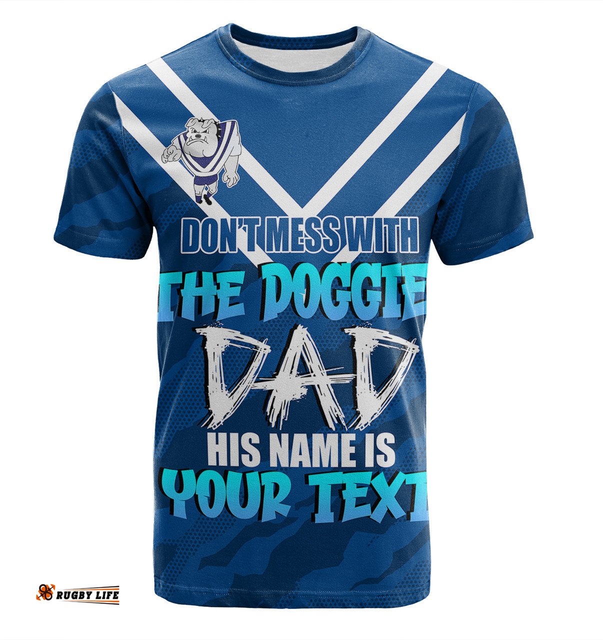 Amazing Aussie Canterbury-Bankstown Bulldogs Father's Day T-Shirt - Screaming Dad and Crazy Fan