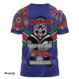 Amazing Aussie New Zealand Warriors Sport T-Shirt - Custom Talent Win Games But Teamwork And Intelligence Win Championships With Aboriginal Style