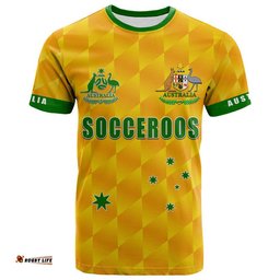 custom personalised australia soccer t shirt socceroos vibe style